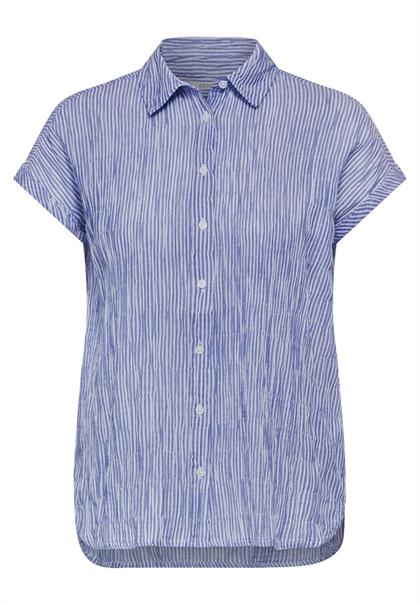 Seersucker Bluse azure blouse blue