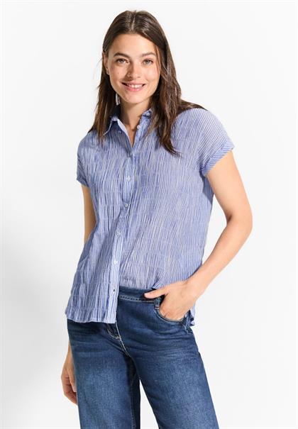 Seersucker Bluse azure blouse blue