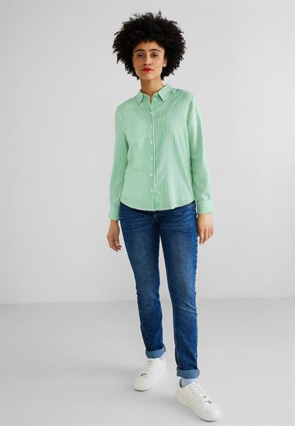 Seersucker Bluse brisk green