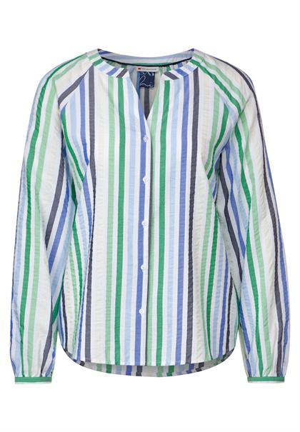 Seersucker Bluse fresh spring green