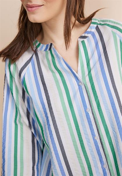 Seersucker Bluse fresh spring green