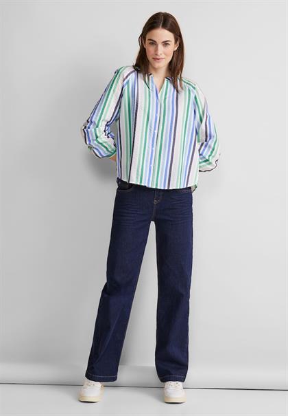 Seersucker Bluse fresh spring green
