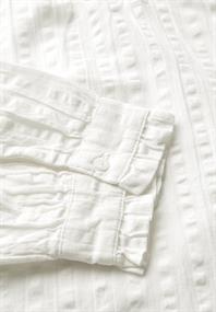 Seersucker Bluse mit Rüschen off white