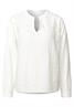 Seersucker Bluse mit Rüschen off white