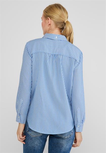 Seersucker Bluse original blue