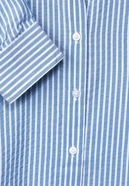 Seersucker Bluse original blue