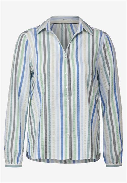 Seersucker Bluse strong khaki