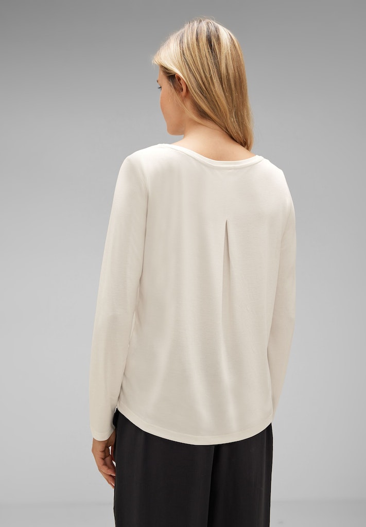 Street One Damen Longsleeve Seiden lucid kaufen Shirt bequem Look bei white online