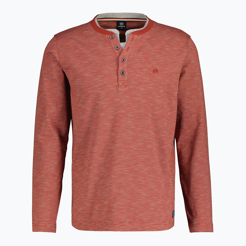 Lerros Herren Langarmshirt 2284901 Rusty Red - style