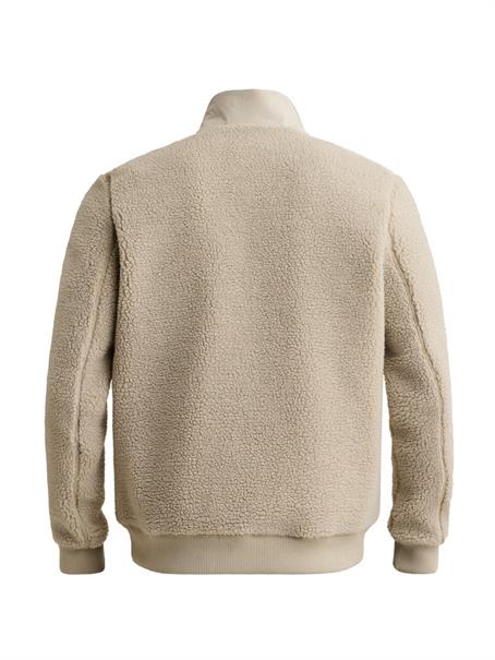 sherpa nylon mix charcoal melange