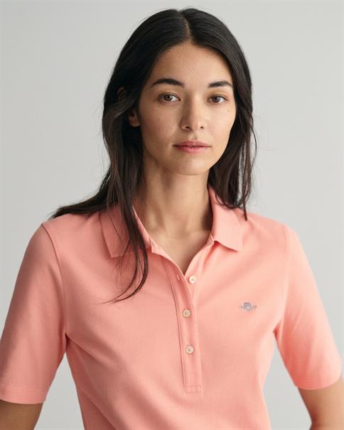 Shield Piqué Poloshirt peachy pink