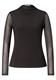 Shirt aus Mesh mit gerafftem Turtle Neck black coffee