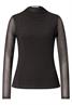 Shirt aus Mesh mit gerafftem Turtle Neck black coffee