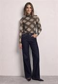 Shirt aus Mesh mit gerafftem Turtle Neck sanded amber