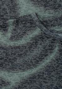 Shirt im Ausbrenner-Look mit Print deep bound green