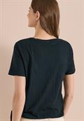 Shirt im Ausbrenner-Look mit Wording palm breeze green