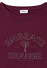 Shirt im Ausbrenner-Look mit Wording sweet grape red