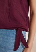 Shirt im Ausbrenner-Look mit Wording sweet grape red