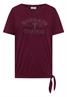 Shirt im Ausbrenner-Look mit Wording sweet grape red