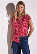 Shirt im Blusen-Look glory red