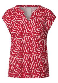 Shirt im Blusen-Look glory red