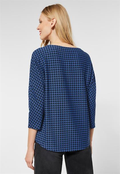 Shirt im Jacquard Muster dazzling blue