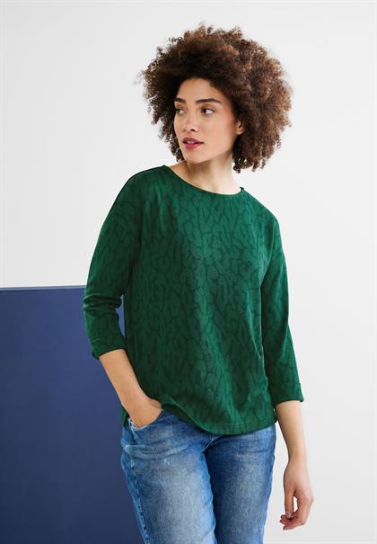 Shirt im Leo Dessin dark brisk green