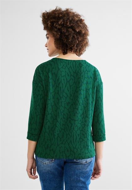Shirt im Leo Dessin dark brisk green