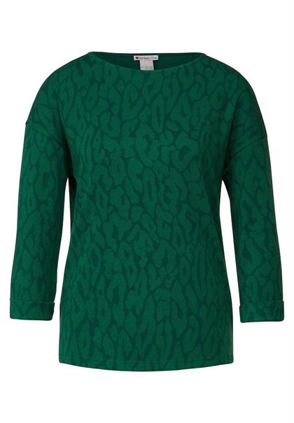 Shirt im Leo Dessin dark brisk green