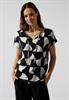 Shirt im Materialmix black
