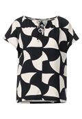Shirt im Materialmix black
