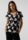 Shirt im Materialmix black