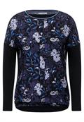 Shirt im Materialmix black