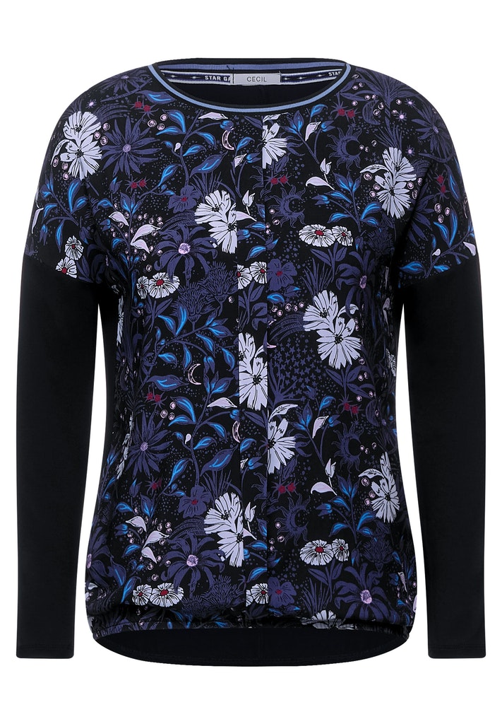 Cecil Damen Longsleeve im kaufen bei black online Materialmix bequem Shirt