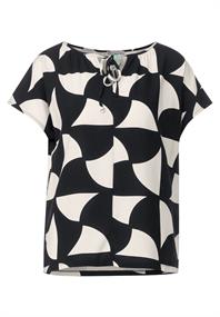 Shirt im Materialmix black