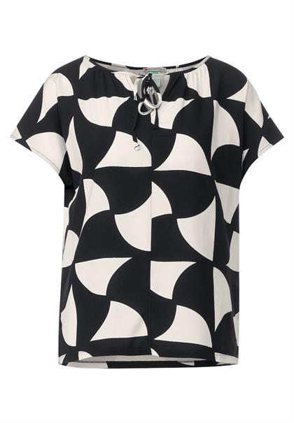 Shirt im Materialmix black