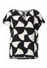 Shirt im Materialmix black