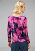 Shirt im Materialmix bright cozy pink