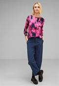 Shirt im Materialmix bright cozy pink