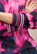 Shirt im Materialmix bright cozy pink