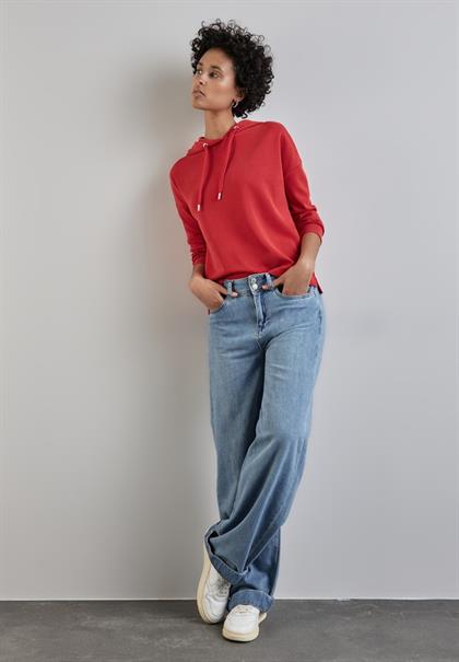 Shirt im Silk Look mandarin red