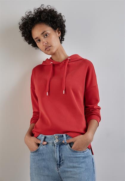 Shirt im Silk Look mandarin red