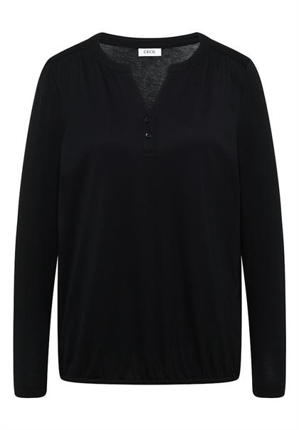 Shirt im Tunika-Look black