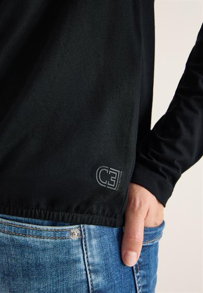 Shirt im Tunika-Look black