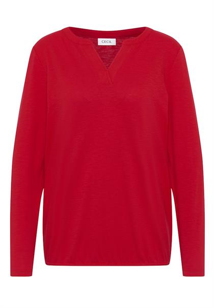 Shirt im Tunika-Look fiery red