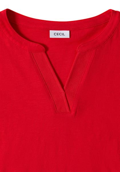 Shirt im Tunika-Look fiery red