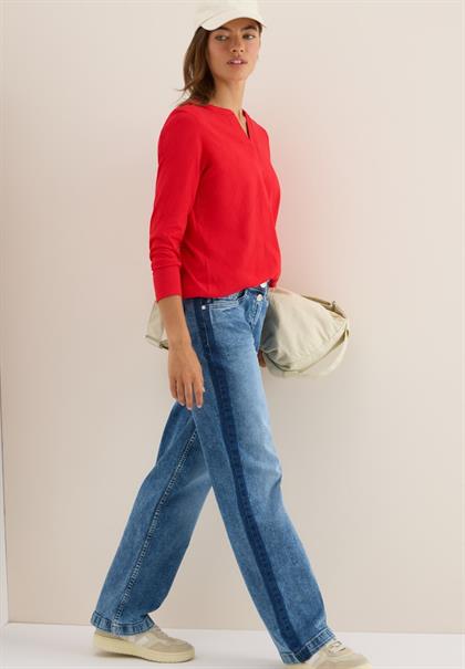 Shirt im Tunika-Look fiery red