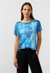 Shirt in Ausbrenneroptik dahlia blue