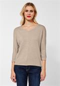 Shirt in Melange buff sand melange