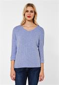 Shirt in Melange dazzling blue melange
